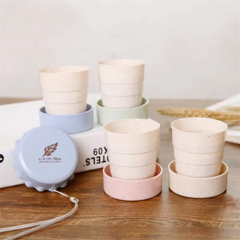 Cană mică de plastic creativă ceașcă de apă pliabilă 130ML Mini pahare portabile Ustensile de băut pentru călătorie Cești de ceai Vase din plastic