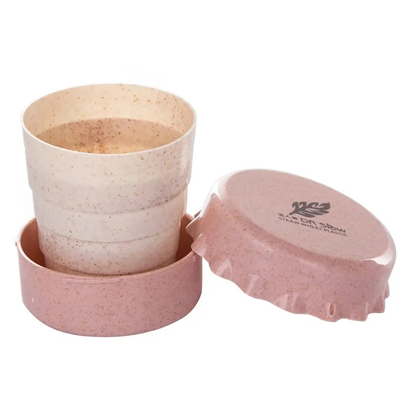 Cană mică de plastic creativă ceașcă de apă pliabilă 130ML Mini pahare portabile Ustensile de băut pentru călătorie Cești de ceai Vase din plastic