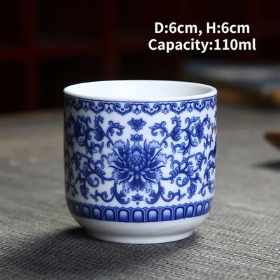 Jingdezhen arbatos puodelis Didelio dydžio keraminio skonio arbatos puodelis Gėrimų indai Kūrybingas skaidrus alaus kavos vyno viskio puodelis