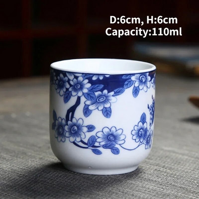 Jingdezhen arbatos puodelis Didelio dydžio keraminio skonio arbatos puodelis Gėrimų indai Kūrybingas skaidrus alaus kavos vyno viskio puodelis