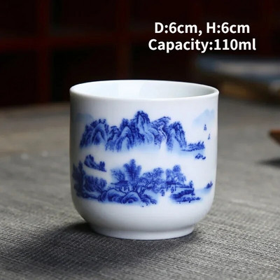 Jingdezhen arbatos puodelis Didelio dydžio keraminio skonio arbatos puodelis Gėrimų indai Kūrybingas skaidrus alaus kavos vyno viskio puodelis