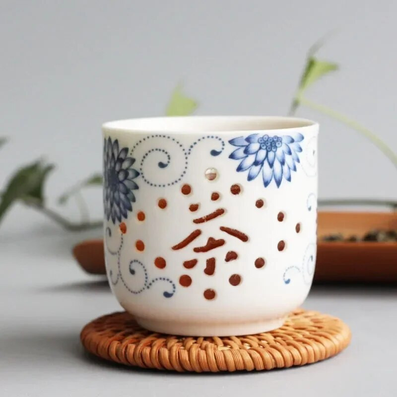 Jingdezhen arbatos puodelis Didelio dydžio keraminio skonio arbatos puodelis Gėrimų indai Kūrybingas skaidrus alaus kavos vyno viskio puodelis