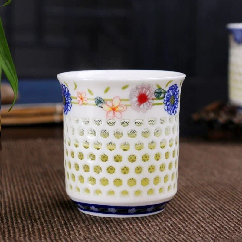 Jingdezhen arbatos puodelis Didelio dydžio keraminio skonio arbatos puodelis Gėrimų indai Kūrybingas skaidrus alaus kavos vyno viskio puodelis