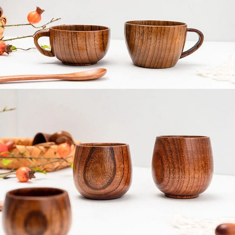 101-200 ml Mediniai puodeliai Didelio pilvo puodeliai Rankų darbo natūralios eglės puodeliai Alaus arbatos puodelis Kavos Pieno vandens puodelis Virtuvės Baras Gėrimai