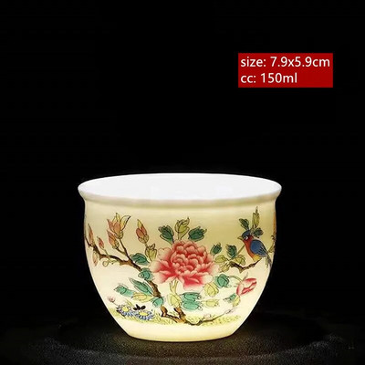 Avienos riebalų nefrito baltos spalvos porcelianinis arbatos puodelis Išskirtinis rankų darbo meistro puodelis Keraminis Individualus puodelis Kinijos arbatos priedai