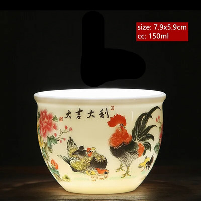 Avienos riebalų nefrito baltos spalvos porcelianinis arbatos puodelis Išskirtinis rankų darbo meistro puodelis Keraminis Individualus puodelis Kinijos arbatos priedai