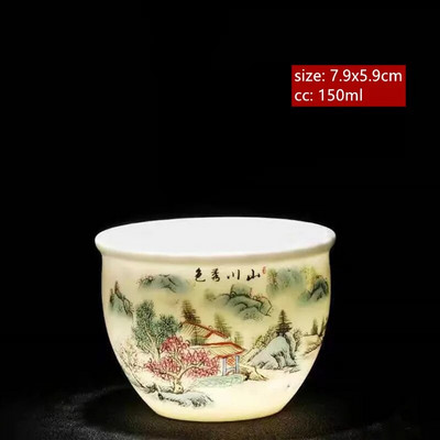 Avienos riebalų nefrito baltos spalvos porcelianinis arbatos puodelis Išskirtinis rankų darbo meistro puodelis Keraminis Individualus puodelis Kinijos arbatos priedai