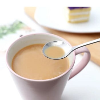 1 бр. Лъжица с дълга дръжка от неръждаема стомана Творчески корейски чай, кафе, сладолед, чаени лъжици, десертна чайна лъжица за пикник, съдове