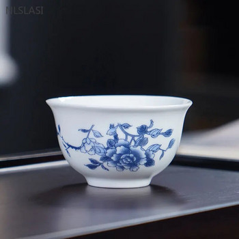 Ретро бяла порцеланова чаша за чай Tradition Ceramic Master Cup Home Tea Set Аксесоари Преносима купа за чай Китайски принадлежности за чай