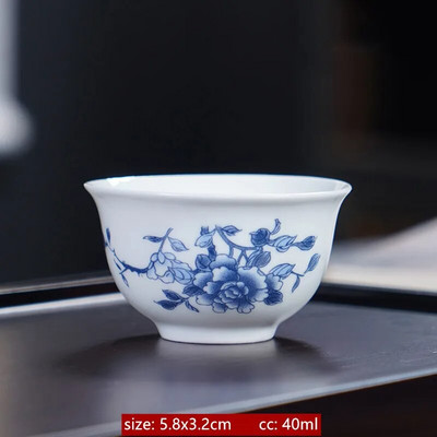 Retro fehér porcelán teáscsésze Hagyományos Kerámia Mesterkupa Otthoni teáskészlet Kiegészítők Hordozható teástál Kínai teáskészlet kellékek