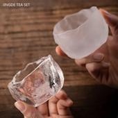 1 bucată ceașcă de ceai din sticlă japoneză, portabilă, personală, o singură ceașcă, accesorii pentru set de ceai Lotus ceașcă de ceai personalizată de uz casnic