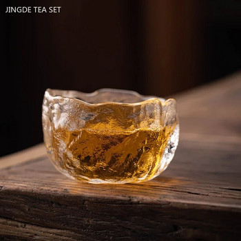 1 бр. Японска стъклена чаша за чай, преносима лична единична чаша, комплект за чай, аксесоари, чаша за чай Lotus, персонализирана домакинска посуда