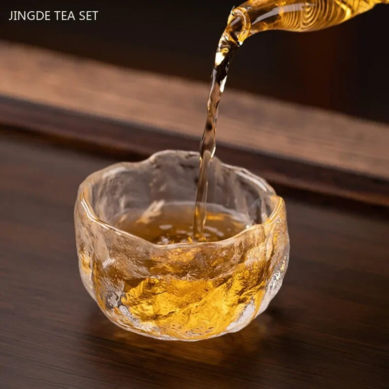 1 bucată ceașcă de ceai din sticlă japoneză, portabilă, personală, o singură ceașcă, accesorii pentru set de ceai Lotus ceașcă de ceai personalizată de uz casnic