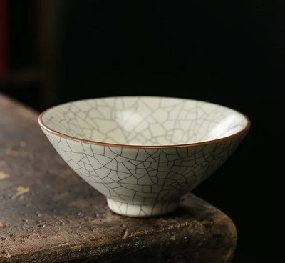 JIA GUI LUO-Cramic Crackle Glaze arbatos puodeliai, Arbatos puodeliai, japoniško stiliaus, I031, 50ml