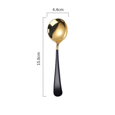 15,8 x 4,4 cm nerūdijančio plieno apvalios galvutės kavos maišymo šaukštai arbatos desertas ledai storas šaukštas virtuvės stalo įrankiai
