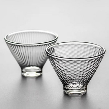 Комплект стъклени чаши за чай, чаша за чай в японски стил, 70 мл