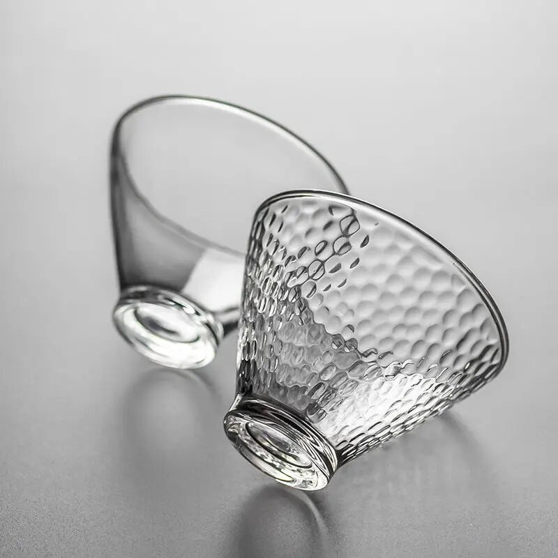 Stiklinis arbatos puodelių rinkinys, japoniško stiliaus arbatos puodelis, 70ml