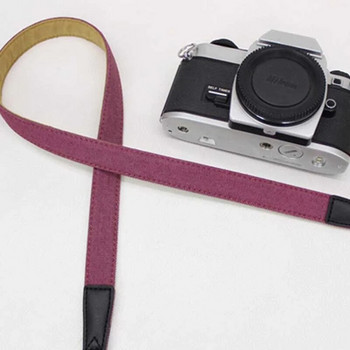 Αντιολισθητικό δερμάτινο λουράκι με λουράκι ώμου κάμερας, ρυθμιζόμενο βαμβακερό λουράκι για φωτογραφικές μηχανές Sony/ Nikon SLR Αξεσουάρ κάμερας