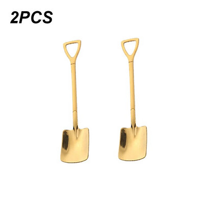 2 vnt nerūdijančio plieno kavos šaukštelis Retro kastuvas ledų šaukštelis Kūrybiškas arbatos šaukštelis Madingi stalo įrankiai Nemokamas pristatymas