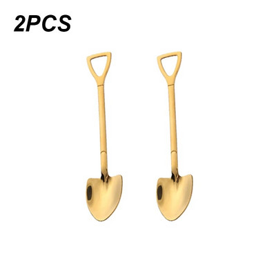 2 vnt nerūdijančio plieno kavos šaukštelis Retro kastuvas ledų šaukštelis Kūrybiškas arbatos šaukštelis Madingi stalo įrankiai Nemokamas pristatymas