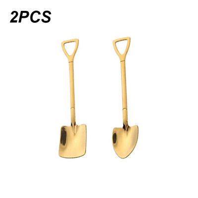 2 vnt nerūdijančio plieno kavos šaukštelis Retro kastuvas ledų šaukštelis Kūrybiškas arbatos šaukštelis Madingi stalo įrankiai Nemokamas pristatymas