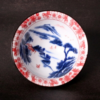 Kineska plavo-bijela porculanska šalica za čaj protiv opekotina, retro keramička šalica za čaj, prijenosna glavna šalica, osobne pojedinačne šalice za kućanstvo