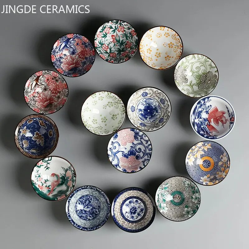 Kineska plavo-bijela porculanska šalica za čaj protiv opekotina, retro keramička šalica za čaj, prijenosna glavna šalica, osobne pojedinačne šalice za kućanstvo