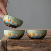 1db/40ml egyedi igényes teáscsésze hordozható kerámia teáscsésze otthoni kis teástál kínai mesterkupa hagyományos teakiegészítők