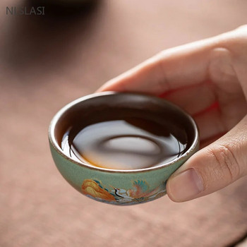 1Pc/40ml Προσαρμοσμένο εξαίσιο φλιτζάνι τσαγιού φορητό κεραμικό φλιτζάνι τσαγιού για το σπίτι Μικρό μπολ τσαγιού Κινεζικό Master Cup Παραδοσιακά Αξεσουάρ Τσαγιού