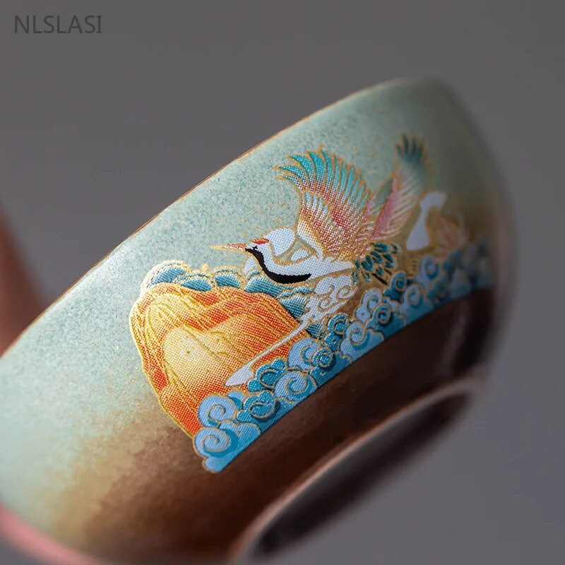 1db/40ml egyedi igényes teáscsésze hordozható kerámia teáscsésze otthoni kis teástál kínai mesterkupa hagyományos teakiegészítők