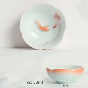 50 ml käsitsi maalitud keraamilised teetassid Pu 'er teekomplektid Kodused kaasaskantavad teekausid Kohandatud Master Cup Hiina teekomplektid Aksessuaarid