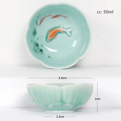 50 ml käsitsi maalitud keraamilised teetassid Pu 'er teekomplektid Kodused kaasaskantavad teekausid Kohandatud Master Cup Hiina teekomplektid Aksessuaarid