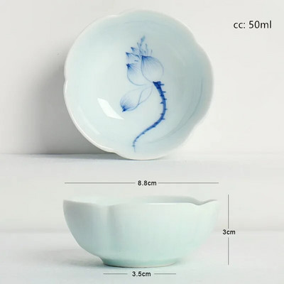 50 ml käsitsi maalitud keraamilised teetassid Pu 'er teekomplektid Kodused kaasaskantavad teekausid Kohandatud Master Cup Hiina teekomplektid Aksessuaarid