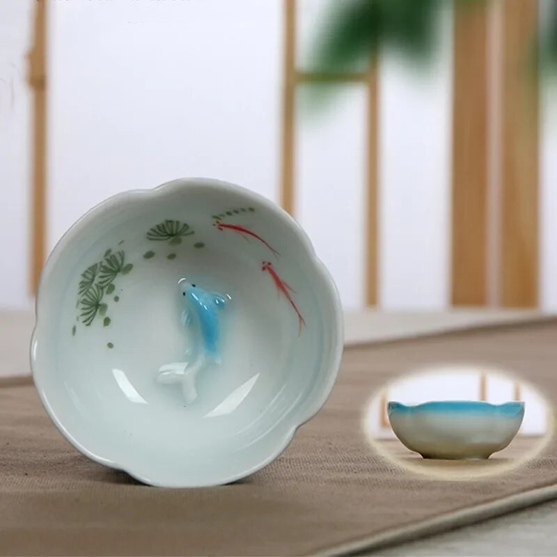 50 ml käsitsi maalitud keraamilised teetassid Pu 'er teekomplektid Kodused kaasaskantavad teekausid Kohandatud Master Cup Hiina teekomplektid Aksessuaarid