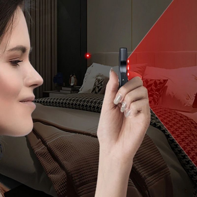 Apsaugos nuo šnipinėjimo detektorius Apsaugos nuo žvilgesio Privatumo apsauga Saugumo apsauga Paslėpti įrenginiai Kameros klaidų detektorius, skirtas kelionių biuro viešbučiams