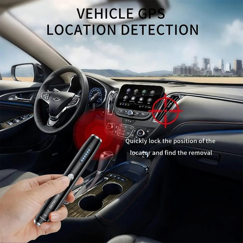 Belaidis RF signalo detektorius, apsaugantis nuo šnipinėjimo kameros GSM ieškiklis Pokalbių pasiklausymo skaitytuvas Anti atviras kameros detektorius, paslėptas kameros blokatorius