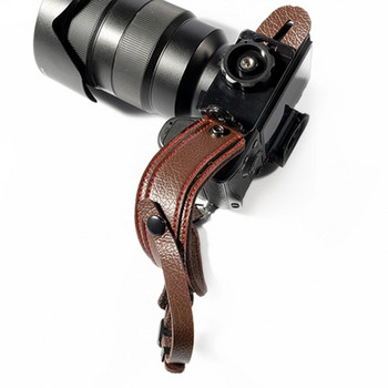 Кожена каишка за китка на фотоапарат Преносим DSLR фотоапарат Колан за ръкохватка за Canon Nikon Sony Fujifilm SLR DSLR фотографски аксесоари