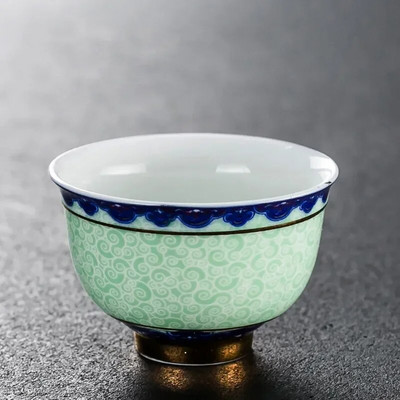 Μπουτίκ Μπλε και Λευκό Φλιτζάνι Τσαγιού Πορσελάνη Ζωγραφισμένο στο χέρι Κεραμικά Μπολ Κινεζικό χειροποίητο σετ τσαγιού Αξεσουάρ Travel Master Cup