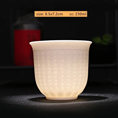 1Gb Dehua baltā porcelāna tējas krūze, ar rokām darināta reljefa pūķa raksta keramikas tējk. Pielāgoti tējas piederumi Mājas meistara krūze