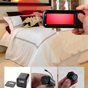Anti Candid Mini Hidden Camera Security Alarm Anti-Spy 12 LEDs Lights Anti-spy Scanner Detector Wifi Cam Finder Locator Tracker