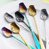 5 τμχ Τριαντάφυλλο Μακρύ κουταλάκι του γλυκού από ανοξείδωτο ατσάλι Κουτάλια καφέ Μικρό κουτάλι λουλουδιών για επιδόρπιο Τούρτα τσαγιού με σαλάτα μέλι Όμορφη διακόσμηση σπιτιού