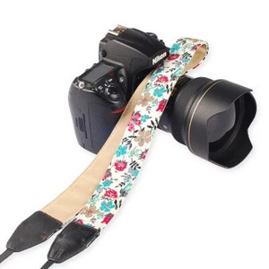 НОВ ремък за рамо на фотоапарат Колан за врата Винтидж китайски стил на цветя Устойчиви памучни универсални каишки за Canon за Nikon DSLR