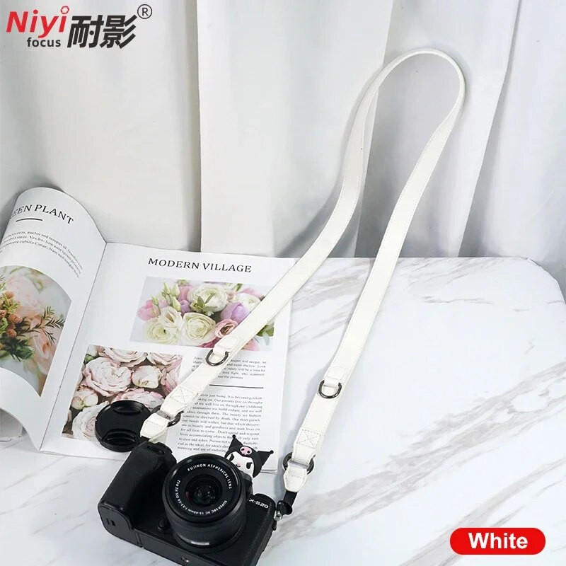 Fényképezőgép bőr vállpánt Canon Fujifilm Nikon Sony Leica Pentax Panasonic tükörreflexes DSLR tükör nélküli fényképezőgéphez