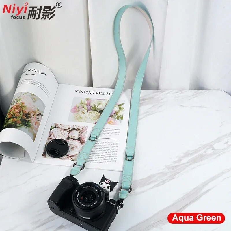 Fényképezőgép bőr vállpánt Canon Fujifilm Nikon Sony Leica Pentax Panasonic tükörreflexes DSLR tükör nélküli fényképezőgéphez