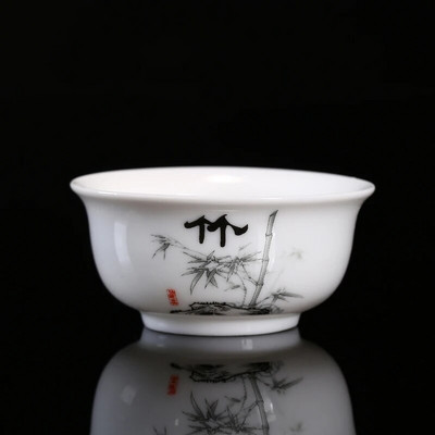 1 bucată ceașcă de ceai din ceramică, tradițională, lucrată manual, cu flori pictate manual, bol de ceai, ceașcă de meditație de călătorie, set de ceai de uz casnic, cești master 60 ml