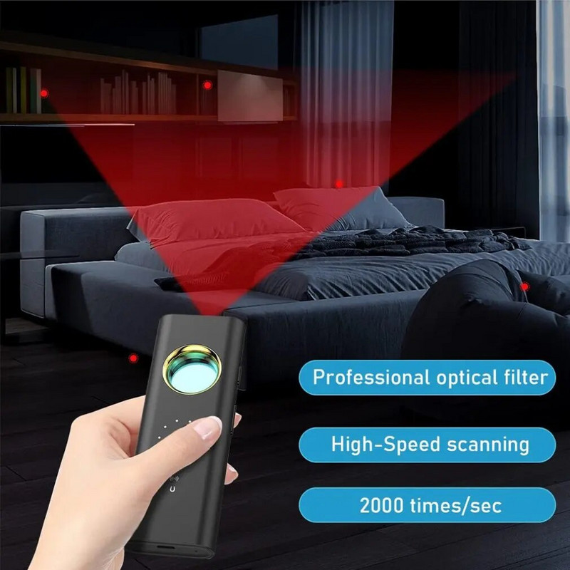 Paslėptos kameros detektorius kovos su šnipinėjimu programėlė Profesionalus medžiotojas belaidžio signalo automobilinis GPS infraraudonųjų spindulių paieškos pokalbių klausymosi mini įrenginiai