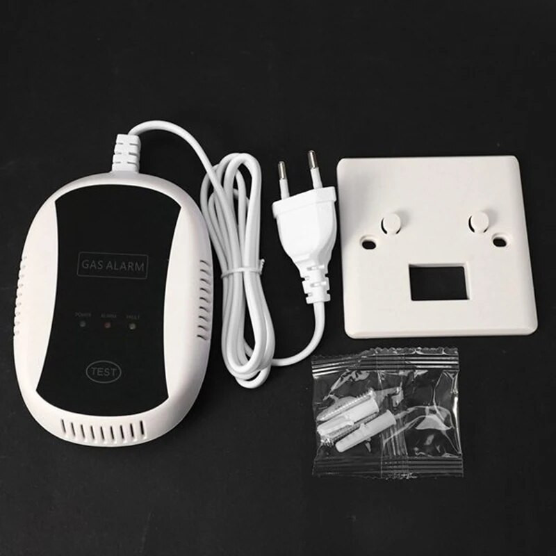 1 buc 80DB 433Mhz Detector de gaz natural fără fir Avertisment de înaltă sensibilitate Casă inteligentă Priză UE