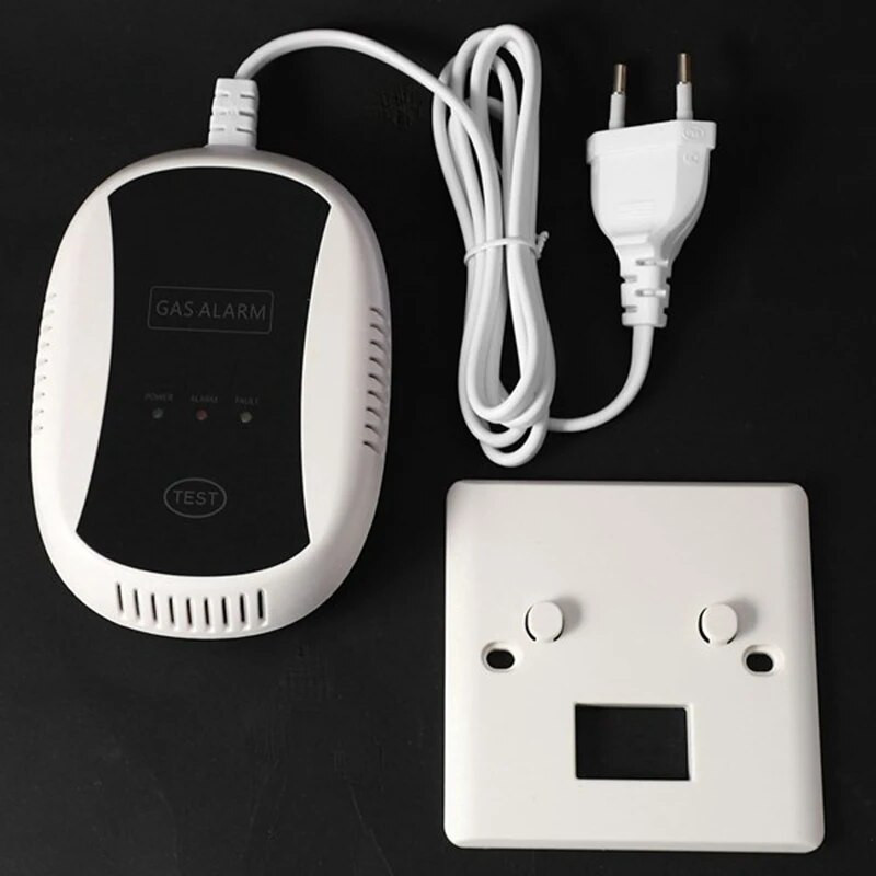 1 buc 80DB 433Mhz Detector de gaz natural fără fir Avertisment de înaltă sensibilitate Casă inteligentă Priză UE