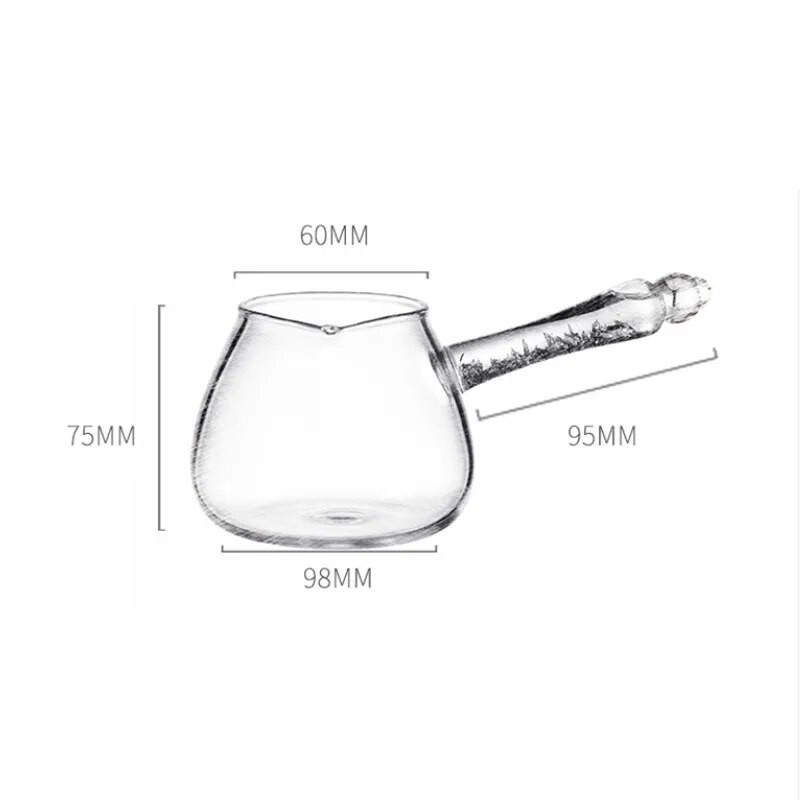 Kreativni uzorak čekića, staklo otporno na toplinu, zlatna bočna ručka, šalica, kung fu posuđe za piće, prozirni dozator čaja, uredsko kuhalo za vodu