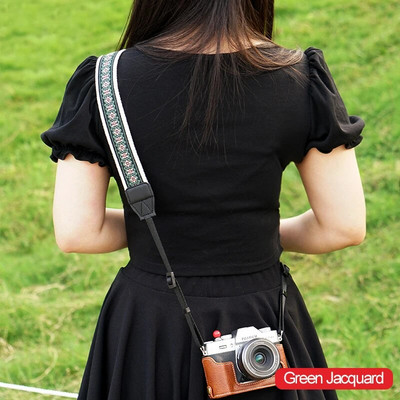 Kaamera õlarihm kaelarihm laiem paksem vintage retro pikk lihtsalt paigaldatav pandlaga rihm lill Sony Fuji Canon Nikon PK jaoks